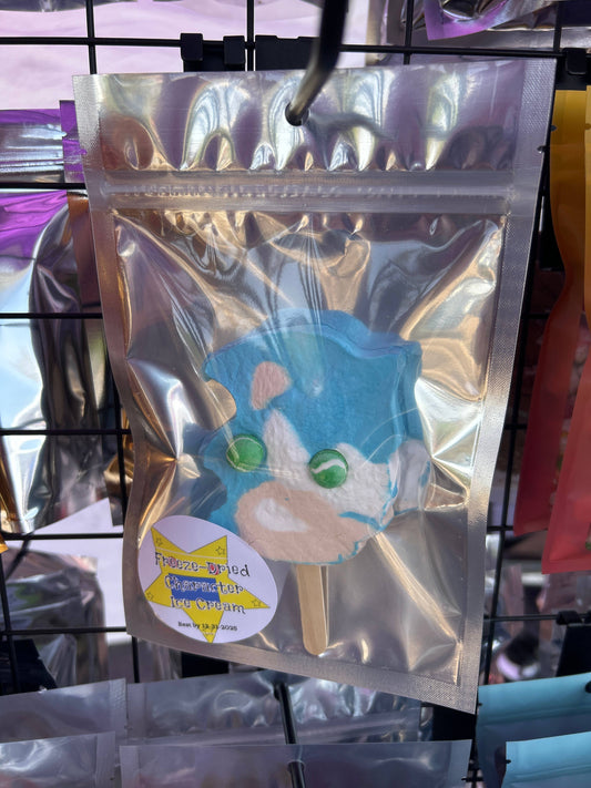 Freeze dried Sonic hedgehog ice cream