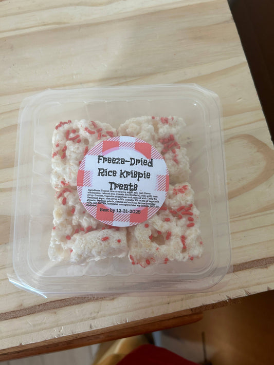 Freeze dried Rice Krispie treats 
