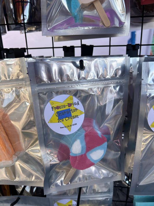 Freeze dried spider man character
ice cream 