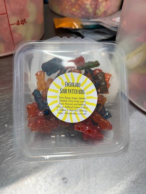 Enchilado SourPatchKids(Tajin,Chamoy,LimeSalt,Chili powder)