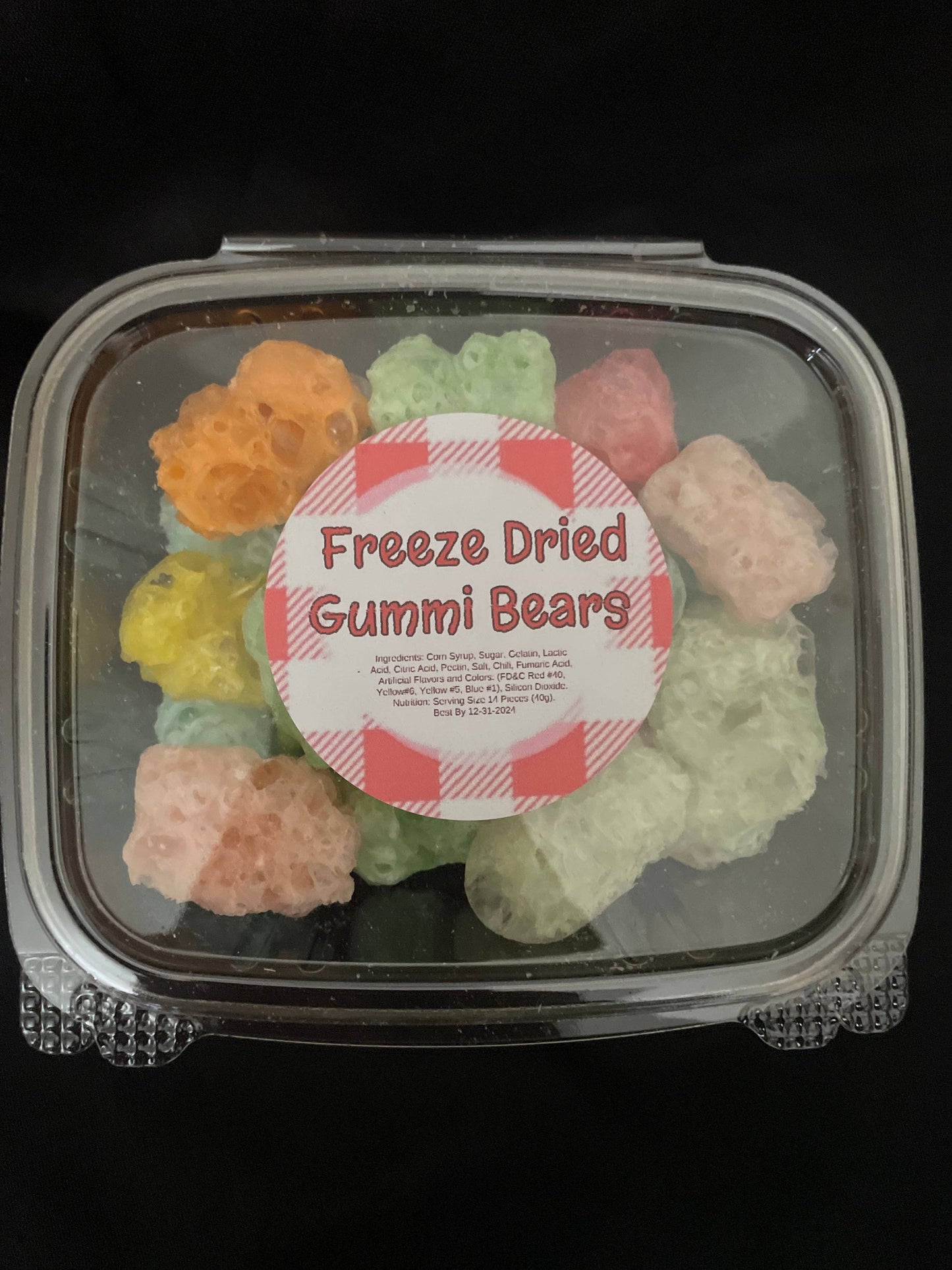 Freeze dried candy - gummy bear bucket bulk