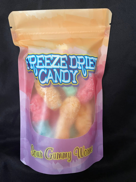 Freeze Dried candy Sour Gummy Worms
