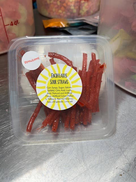 Enchilado Sour Straws -Tajin,Chamoy,LimeSalt,ChiliPowder